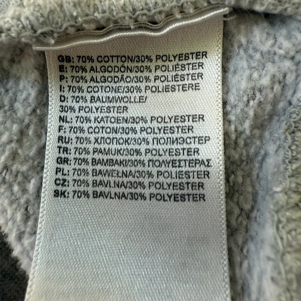 The North Face Hoodie Men’s M Gray Logo Pullover Sweatshirt Kangaroo Pocket